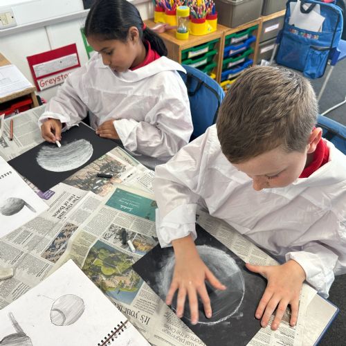 Y5 Art - Moons and Planets